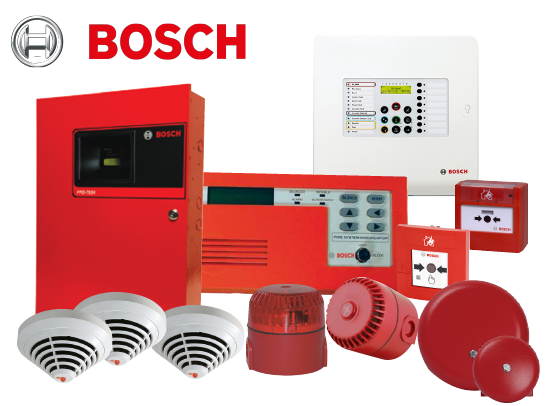 en volledig overzicht van Bosch branddetectie apparatuur, waaronder brandmeldcentrales, rookmelders, sirenes, flitslichten en handmelders voor professionele brandbeveiliging door Kristof Devalckenaere.